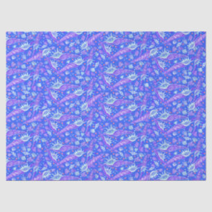 Seashells Sea Shells Nautical Pattern Blue Tissue Paper