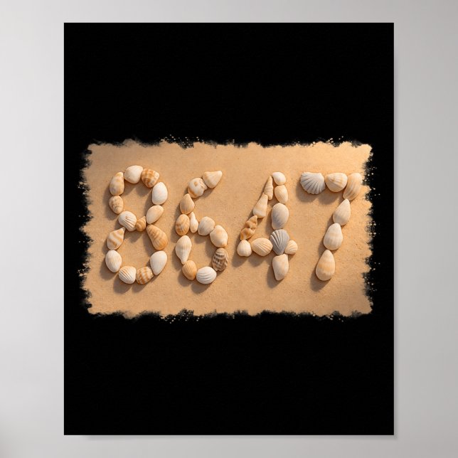 Seashells Sea Shells Summer Beach 1 Poster (Front)
