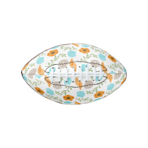 Seashells Sea Snail Orange Flower Green Leaves American Football