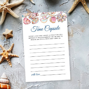 Seashells Sea You Soon Baby Shower Time Capsule