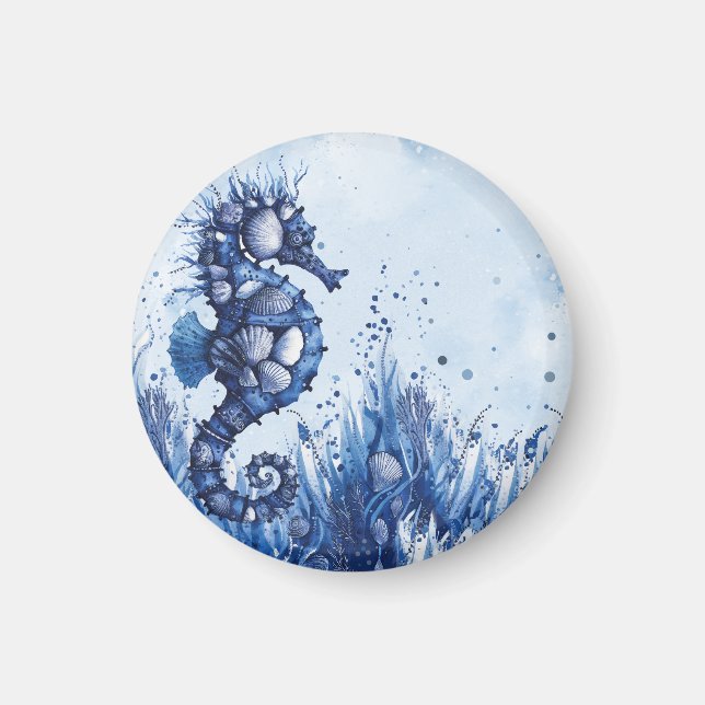 Seashells Seahorse Magnet (Front)