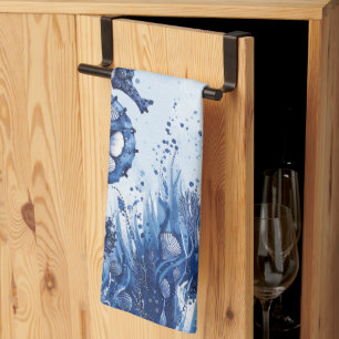 Seashells Seahorse Tea Towel