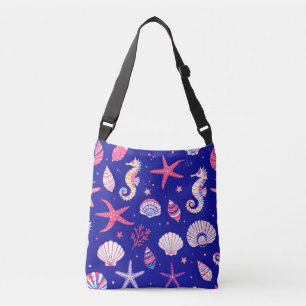 Seashells Seahorses and Seastars Crossbody Bag