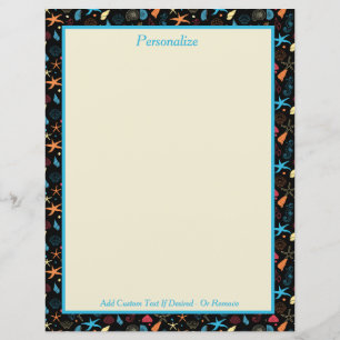 Seashells Starfish & Seahorses Ocean Beach Pattern