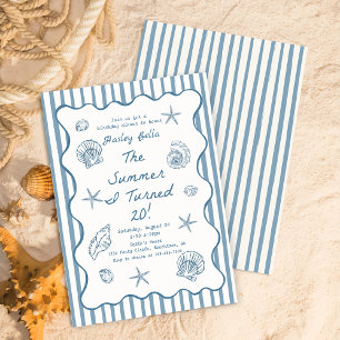 Seashells The Summer I Turned Twenty Birthday Invitation