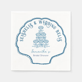 Seashells & Wedding Bells Bachelorette Party Napkin