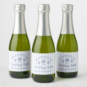 Seashells & Wedding Bells Bachelorette Sparkling Wine Label