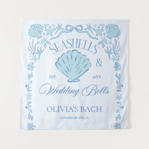 Seashells & Wedding Bells Bachelorette Tapestry