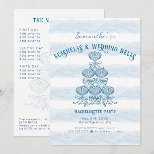 Seashells & Wedding Bells Beach Bachelorette Party Invitation