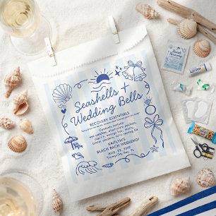 Seashells & Wedding Bells Beach Party Recovery Kit Favour Bags