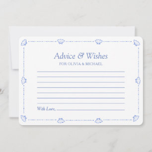 Seashells & Wedding Bells Bridal Shower Advice Card