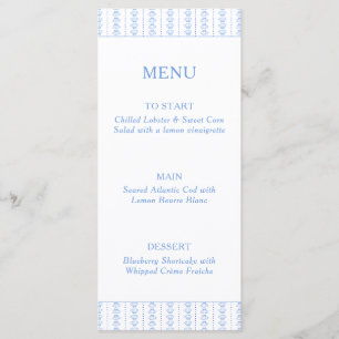 Seashells & Wedding Bells Bridal Shower Coastal Menu
