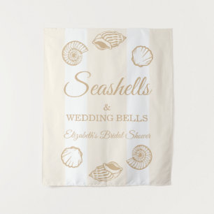 Seashells & Wedding Bells Bridal Shower Tapestry