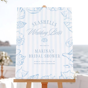 Seashells & Wedding Bells Bridal Shower Welcome Poster