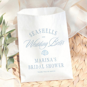 Seashells & Wedding Bells Coastal Bridal Shower Favour Bags