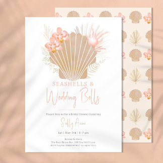 Seashells & Wedding Bells Ocean Bridal Shower Invitation