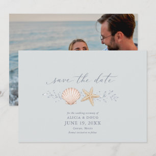 Seashells Wedding Bells Photo Save The Date
