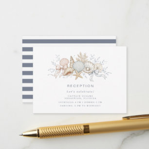 Seashells & Wedding Bells Wedding Reception Enclos Enclosure Card