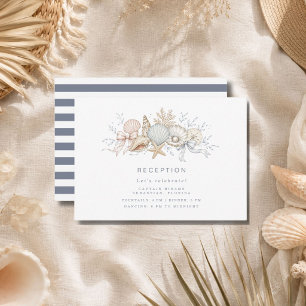 Seashells & Wedding Bells Wedding Reception Enclos Enclosure Card