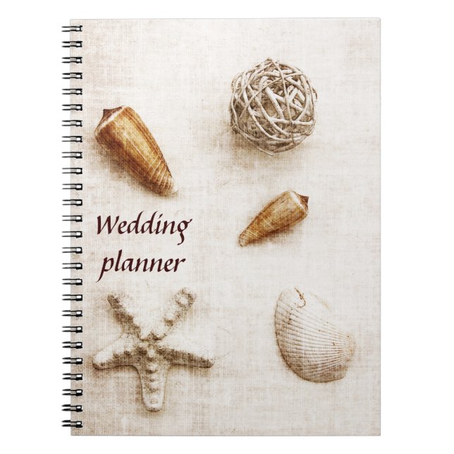 seashells wedding planner notebook (Front)