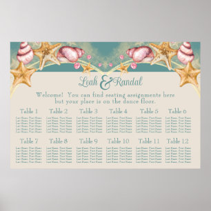 Seashells Wedding Seating Chart