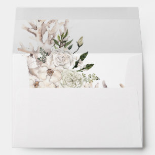 Seashells & White Floral 2 Envelope