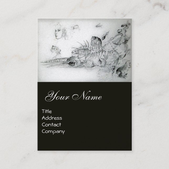 SEASHELLS WITH YOUNG GIRL White Pearl Paper Business Card (Front)