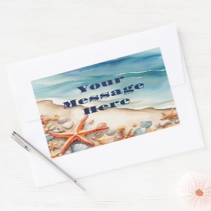 Seashore Bliss Beach Party Rectangular Sticker