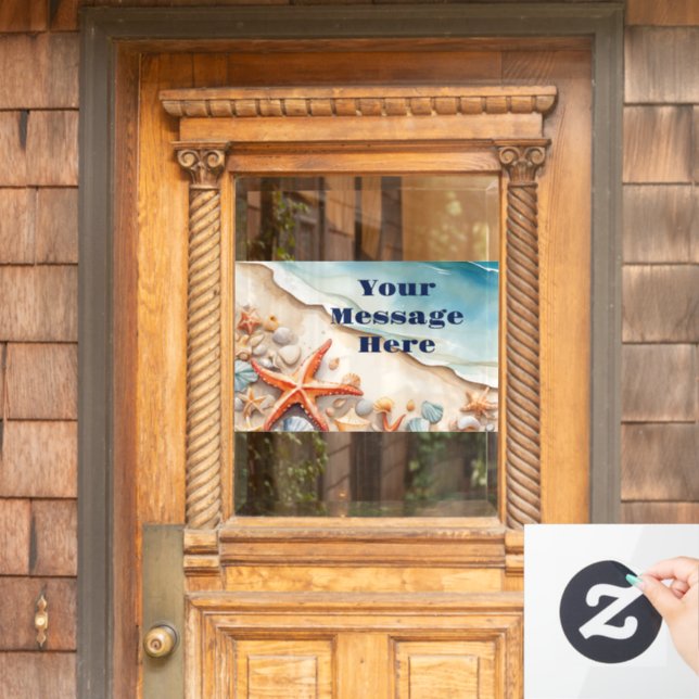 Seashore Bliss Beach Party Window Cling (Home Door)