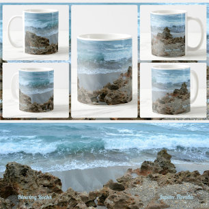 Seashore Blowing Rocks Jupiter FL Photographic Coffee Mug