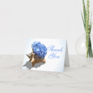 Seashore Blue Hydrangeas Thank You Card