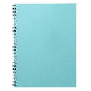 Seashore Blue Personalised Aqua Teal Background Notebook