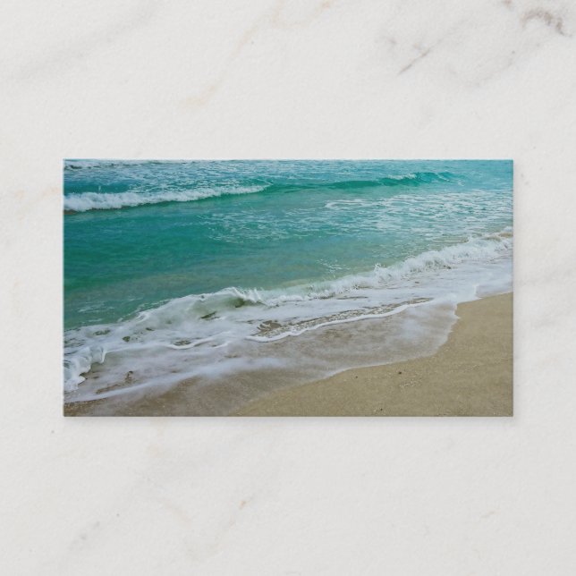 seashore business card template original photo art (Front)
