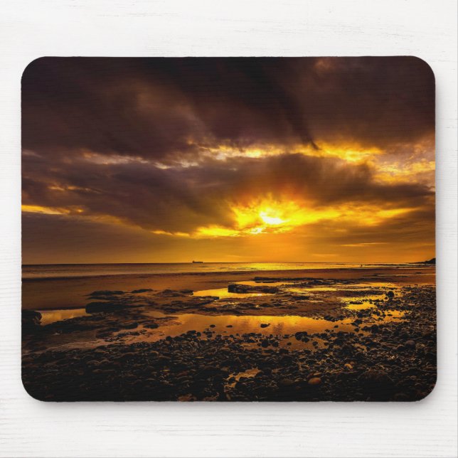 Seashore During Sunset Mouse Mat (Front)