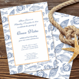 Seashore Event at Coastal Resort or Restaurant Invitation