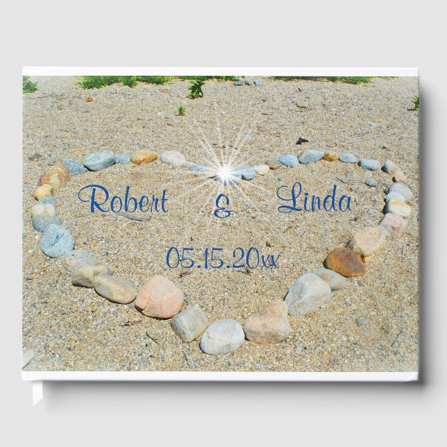 Seashore Heart Guest Book (Front)