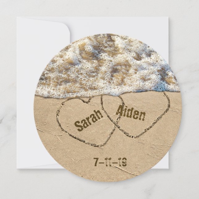 Seashore Hearts-Save the Date Save The Date (Front)