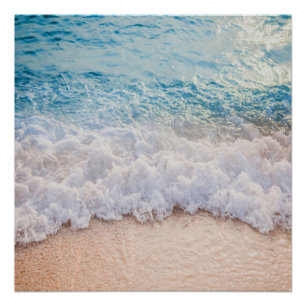 Seashore Ocean Waves Poster