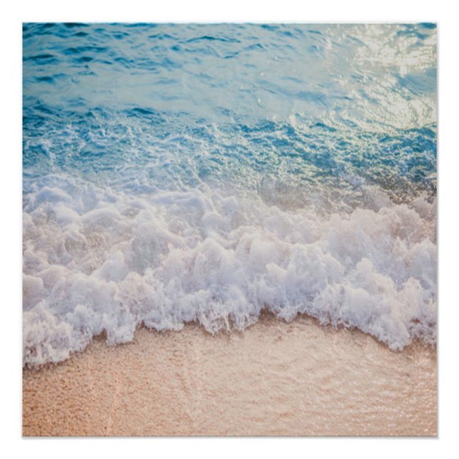 Seashore Ocean Waves Poster (Front)
