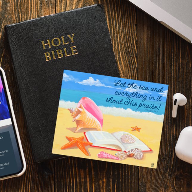 Seashore Praise Inspirational Post Card (Creator Uploaded)