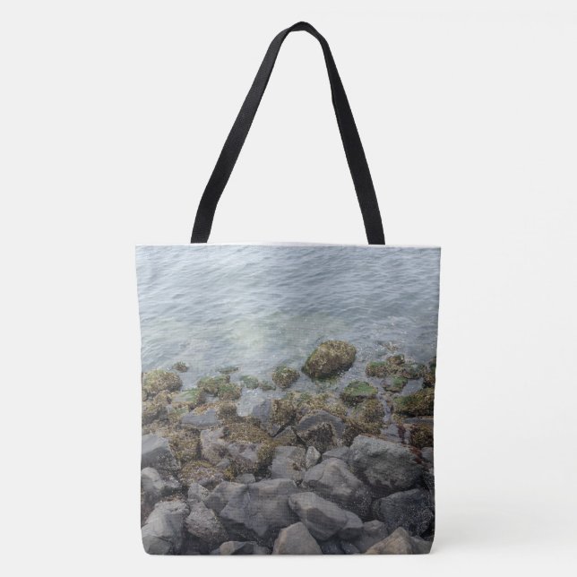 seashore rocks tote bag (Front)