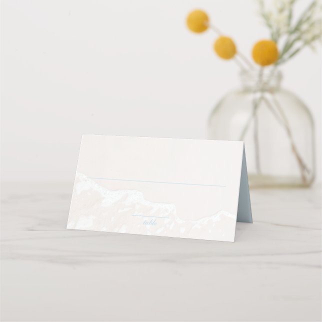 Seashore Sand and Sea Seating Card (Front)