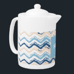 Seashore Scribble ZigZag<br><div class="desc">Bright and  Cheery 2013 colours in this  Seashore Scribble ZigZag Chevron design- custom created for the Trendy 2013 colours - Dusk blue,  Tidal and Monaco Blue</div>