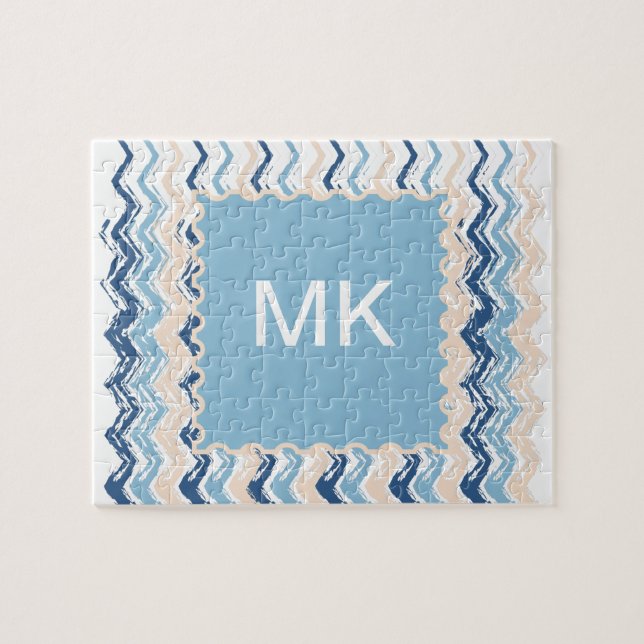 Seashore Scribble ZigZag Jigsaw Puzzle (Horizontal)