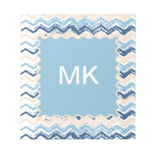 Seashore Scribble ZigZag Notepad