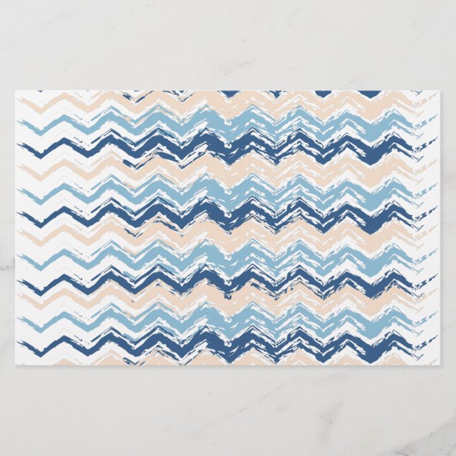 Seashore Scribble ZigZag Stationery (Front)