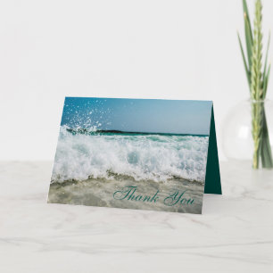 Seashore Seascape Memorial Service Thank You Card