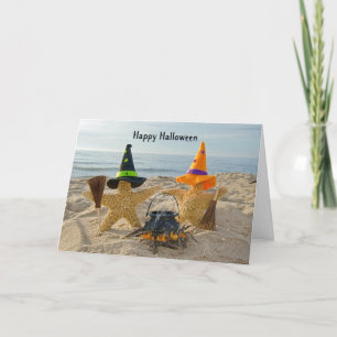 Seashore Starfish Halloween Card