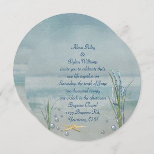 Seashore Starfish Wedding Invite