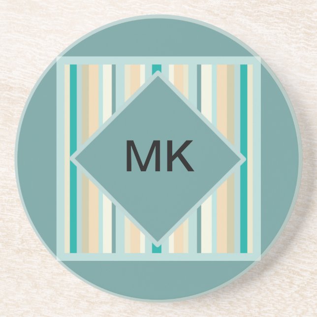 Seashore Stripes Pattern Coaster (Front)